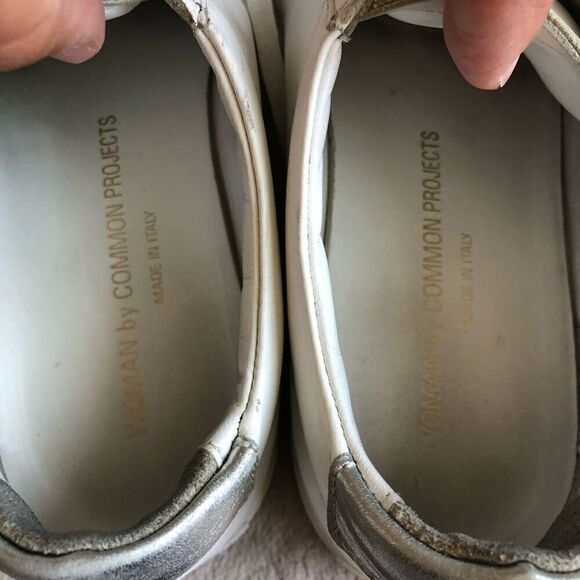 Woman by Common Projects Original Achilles White Leather Lace Up Sneakers - Picture 14 of 16